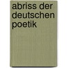 Abriss der deutschen Poetik door Lyon Otto