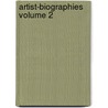 Artist-Biographies Volume 2 door Moses Foster Sweetser