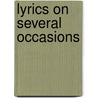 Lyrics on Several Occasions door Ira Gershwin