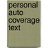 Personal Auto Coverage Text