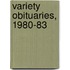 Variety Obituaries, 1980-83