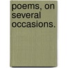 Poems, on several occasions. door Matthew Pilkington