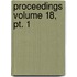 Proceedings Volume 18, Pt. 1