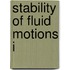 Stability of Fluid Motions I