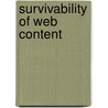 Survivability of Web Content by Shadi A. Aljawarneh