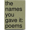 The Names You Gave It: Poems door Wayne Dodd