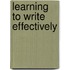 Learning to Write Effectively
