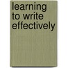 Learning to Write Effectively by Mark Torrance