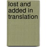 Lost and Added in Translation door Marie Englesson
