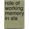 Role Of Working Memory In Sla door Clare Wright