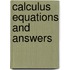 Calculus Equations And Answers