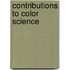 Contributions to Color Science