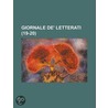 Giornale de' Letterati (19-20) by Libri Gruppo