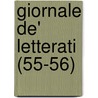 Giornale de' Letterati (55-56) door Libri Gruppo
