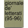 Giornale de' Letterati (95-96) door Libri Gruppo