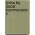 Lyrics By Oscar Hammerstein Ii