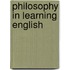 Philosophy in Learning English