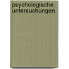 Psychologische Untersuchungen. by Johann Friedrich Herbart