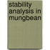 Stability Analysis in Mungbean