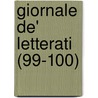 Giornale de' Letterati (99-100) door Libri Gruppo