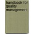 Handbook for Quality Management