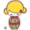 Japanese Dolls Shaped Notecards door Jillian Phillips