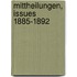 Mittheilungen, Issues 1885-1892