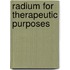 Radium for Therapeutic Purposes