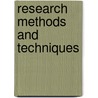 Research Methods and Techniques door Meniga Muthyalu