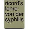 Ricord's Lehre von der Syphilis door Ludwig Türck