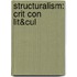 Structuralism: Crit Con Lit&cul