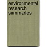 Environmental Research Summaries by Danila S. Melekhin