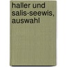 Haller und Salis-Seewis, Auswahl by Ulrich Frey