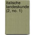 Italische Landeskunde (2, No. 1)