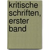 Kritische Schriften, Erster Band door August Wilhelm Von Schlegel