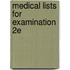Medical Lists for Examination 2e