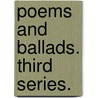 Poems and Ballads. Third series. door Algernon Charles Swinburne