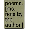 Poems. [ms. Note By The Author.] door Francis Wrangham