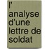 L' analyse d'une lettre de soldat