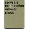 ServSafe Examination Answer Sheet door Nra National Restaurant Association