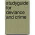 Studyguide for Deviance and Crime