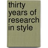 Thirty Years of Research in Style door Wp Lavori In Corso