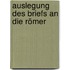Auslegung Des Briefs An Die Römer
