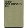 Friedrich Herlin-forschungen: diss door Burkhart Georg