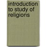 Introduction to study of Religions by Daniel W. Kasomo