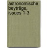 Astronomische Beyträge, Issues 1-3 door Johann Wilhelm Pfaff