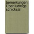 Bemerkungen Über Ludwigs Schicksal