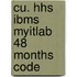Cu. Hhs Ibms Myitlab 48 Months Code