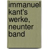 Immanuel Kant's Werke, Neunter Band door Immanual Kant