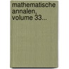 Mathematische Annalen, Volume 33... door Félix Klein
